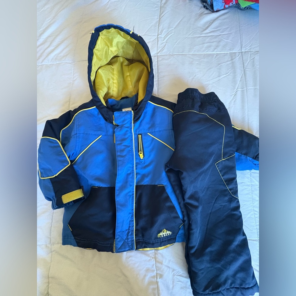 Old Navy Blue and Yellow Kids' Jacket and pants set